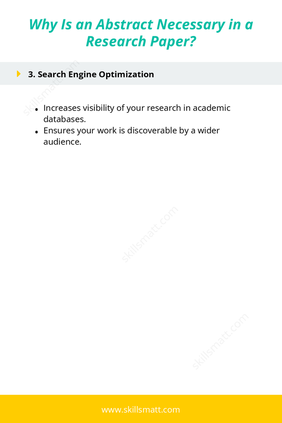 Learn the importance of an abstract in research for relevance, time-saving, and SEO benefits._Image 2