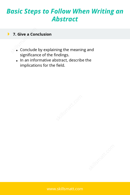 Follow these steps to craft an effective and clear research abstract._Image 3