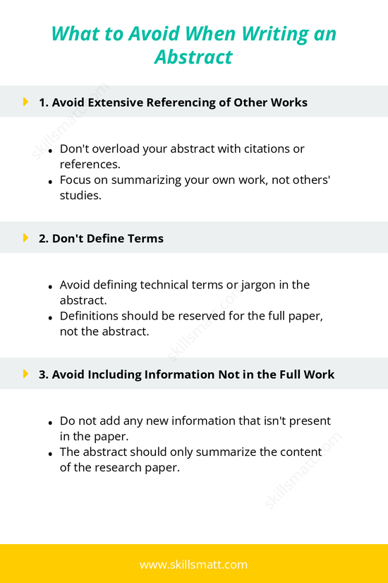 Key things to avoid when writing an abstract for your research paper._Image 1