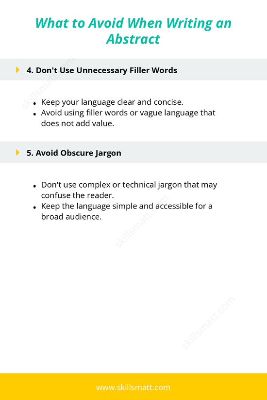 Key things to avoid when writing an abstract for your research paper._Image 2