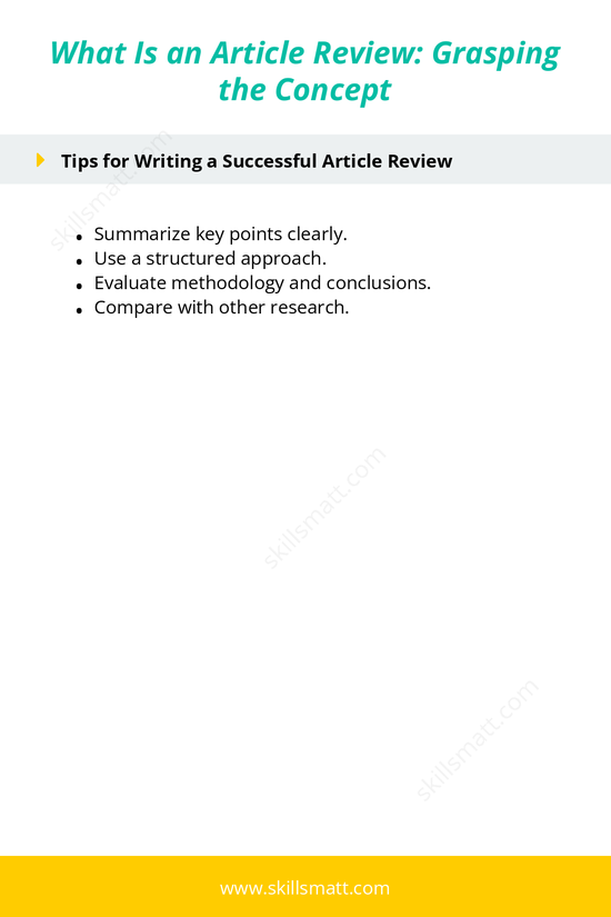 Key concepts for writing an effective article review._Image 2