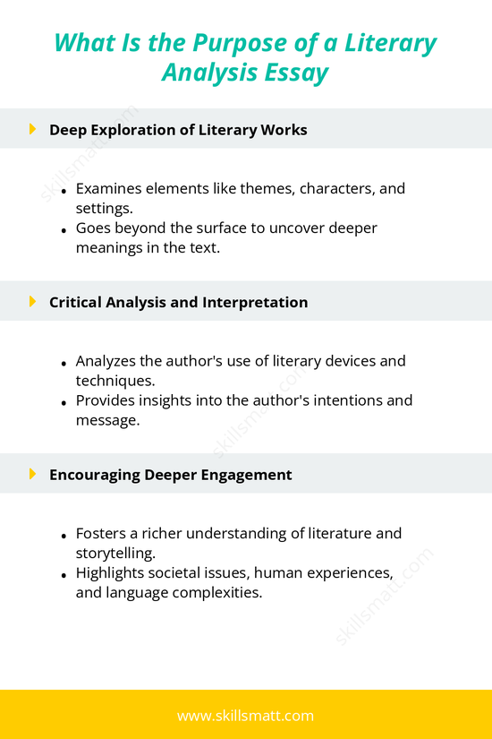 Understand the purpose of a literary analysis essay and its role in critical thinking and deeper literary engagement._Image 1
