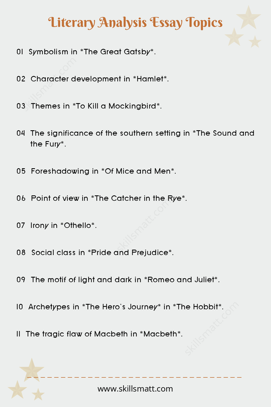 Explore engaging literary analysis essay topics for your next assignment._Image 1