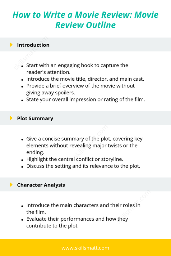 Step-by-step guide for creating a structured movie review._Image 1