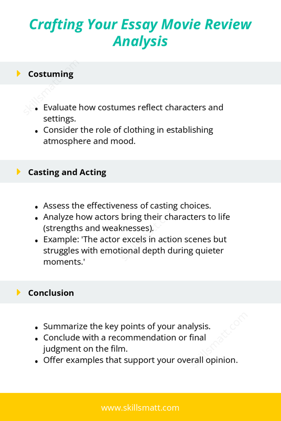 Guide for crafting a thorough and convincing movie review analysis._Image 2
