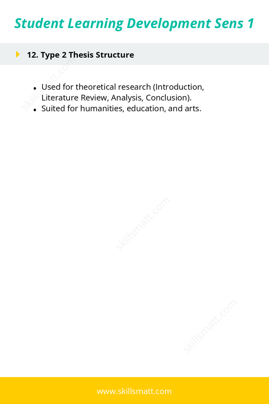 Steps for thesis development, proposal creation, and examples from multiple disciplines._Image 4