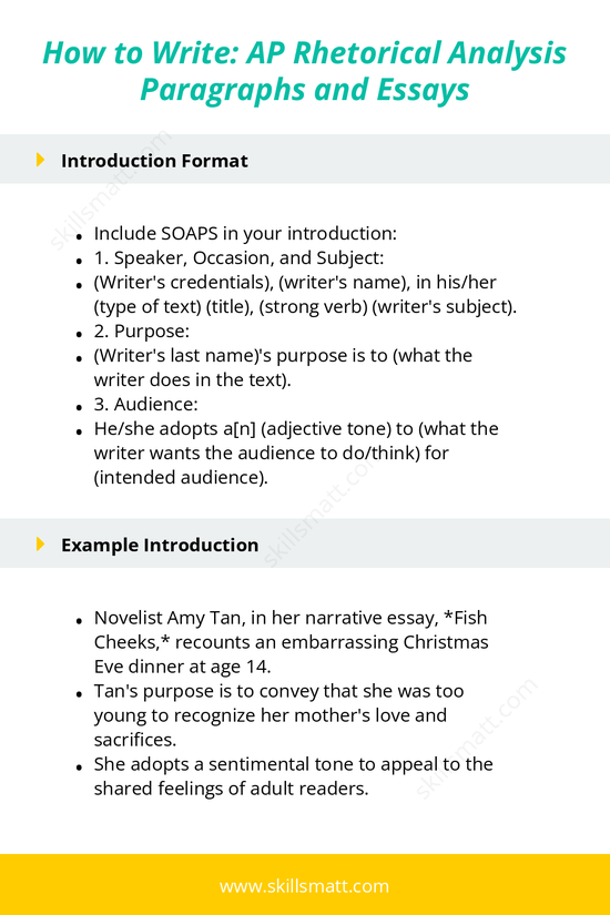 A step-by-step guide to writing an effective AP Rhetorical Analysis essay, including introduction format and example._Image 2