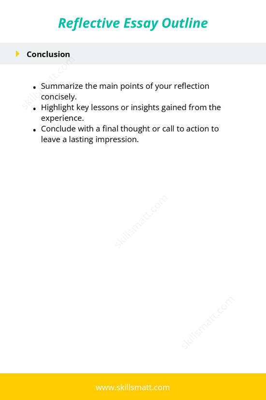 Step-by-step reflective essay outline to help organize your ideas and structure your writing effectively._Image 2