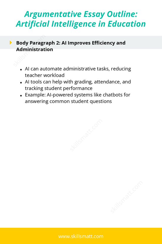 A comprehensive outline to guide your argumentative essay on the impact of artificial intelligence in education._Image 2