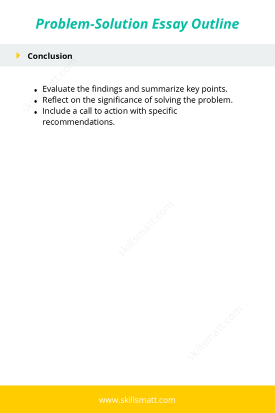 An outline template for organizing a problem-solution essay effectively using either block or chain structure._Image 2