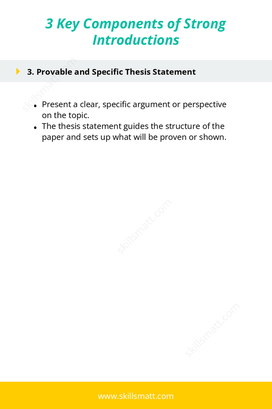 Craft a strong introduction with a compelling hook, relevant background, and a clear thesis statement for your research paper._Image 2