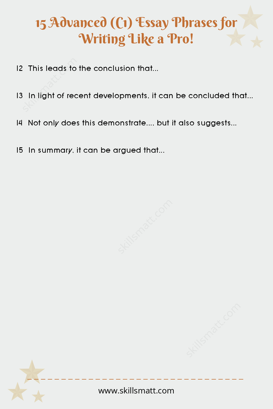 A collection of 15 advanced (C1) phrases designed to elevate your essay writing and make you sound like a pro!_Image 2