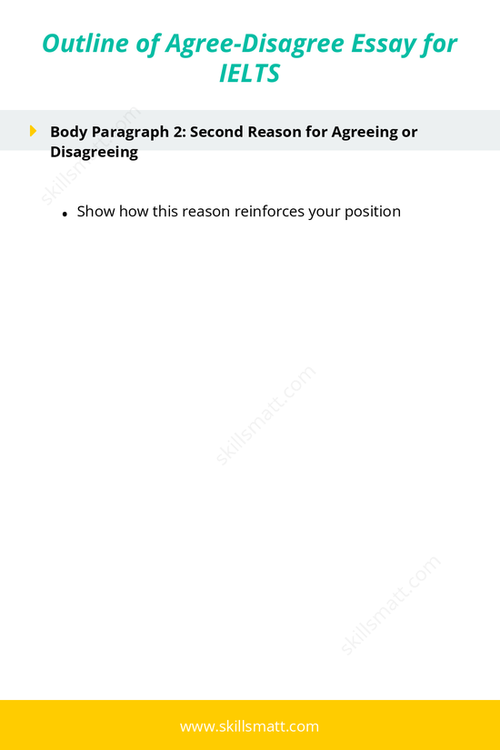 Use this outline to structure a strong Agree-Disagree IELTS essay with clear arguments and a balanced opinion._Image 2