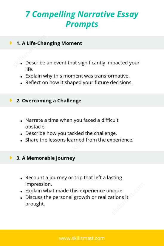 Explore these 7 narrative essay prompts to craft compelling and heartfelt stories._Image 1