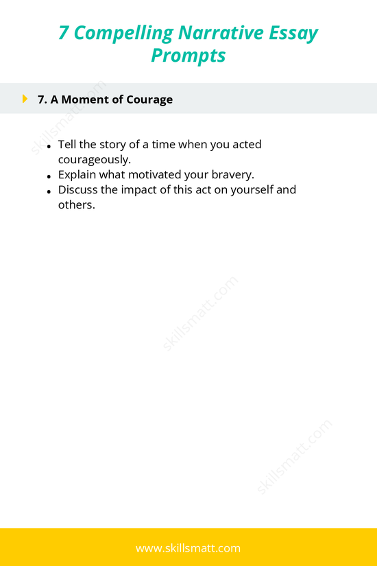 Explore these 7 narrative essay prompts to craft compelling and heartfelt stories._Image 3
