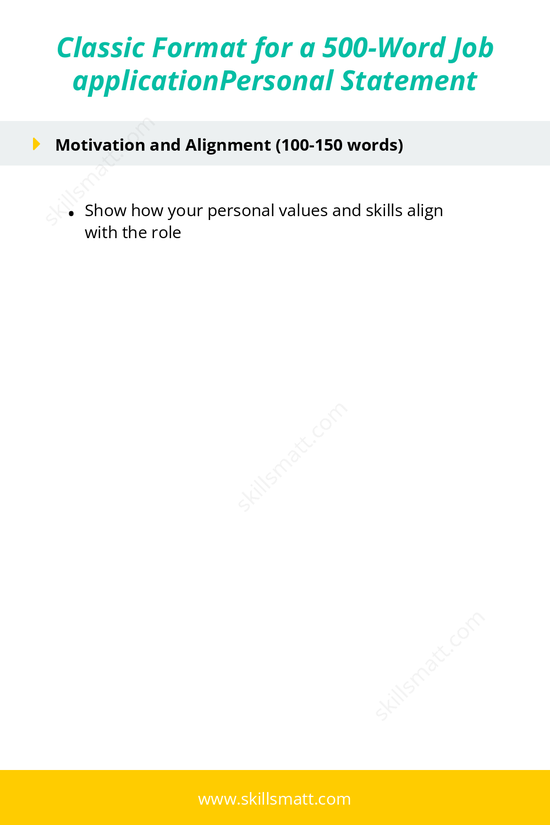 Use this detailed framework to craft a 500-word personal statement tailored for job applications._Image 2