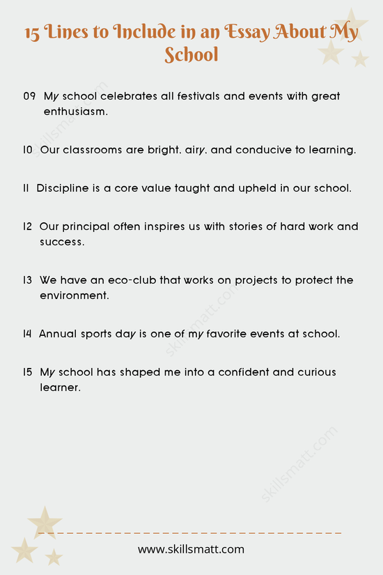 Use these 15 lines to craft a heartfelt essay about your school. The results will surprise you_Image 2