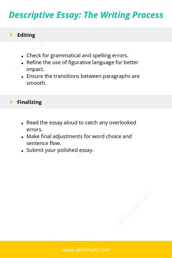 Master the art of writing a descriptive essay with this comprehensive step-by-step process._Image 2