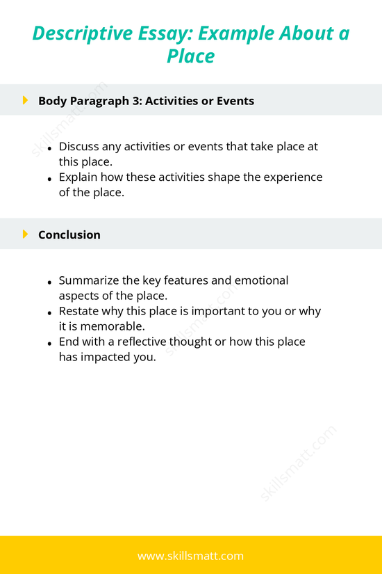 Use this outline to describe a place in detail, including its features, mood, and significance._Image 2