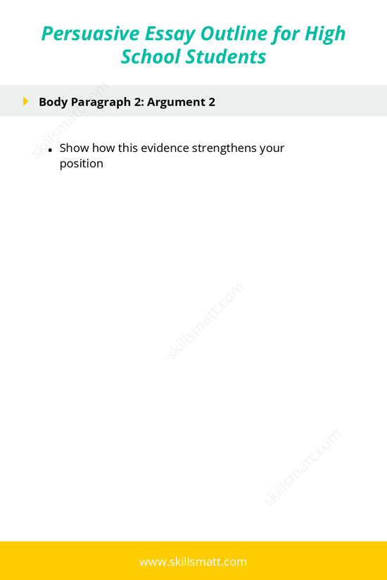 An effective persuasive essay outline designed for high school students to argue their point clearly and convincingly._Image 2